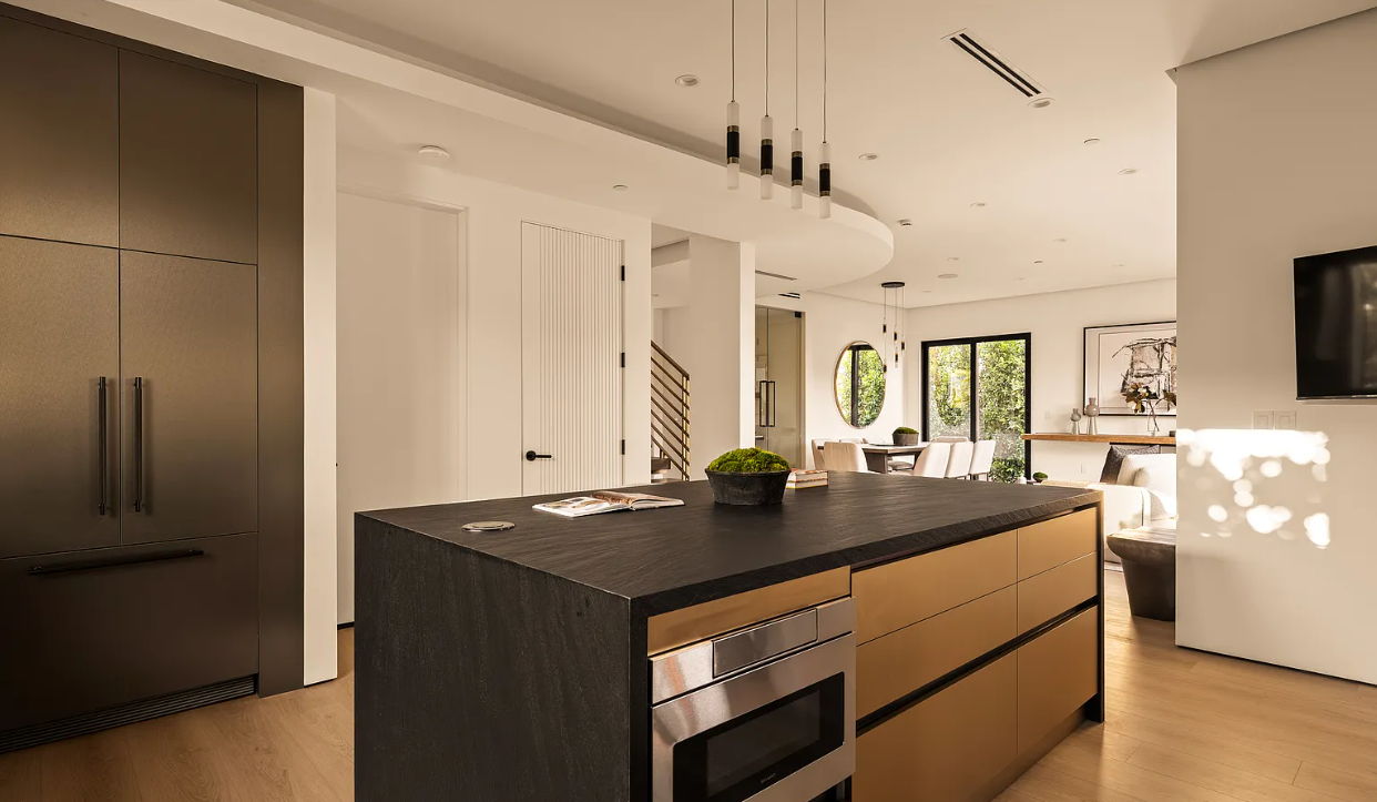 Los Angeles Dark Modern Kitchen custom cabinetry detail 2