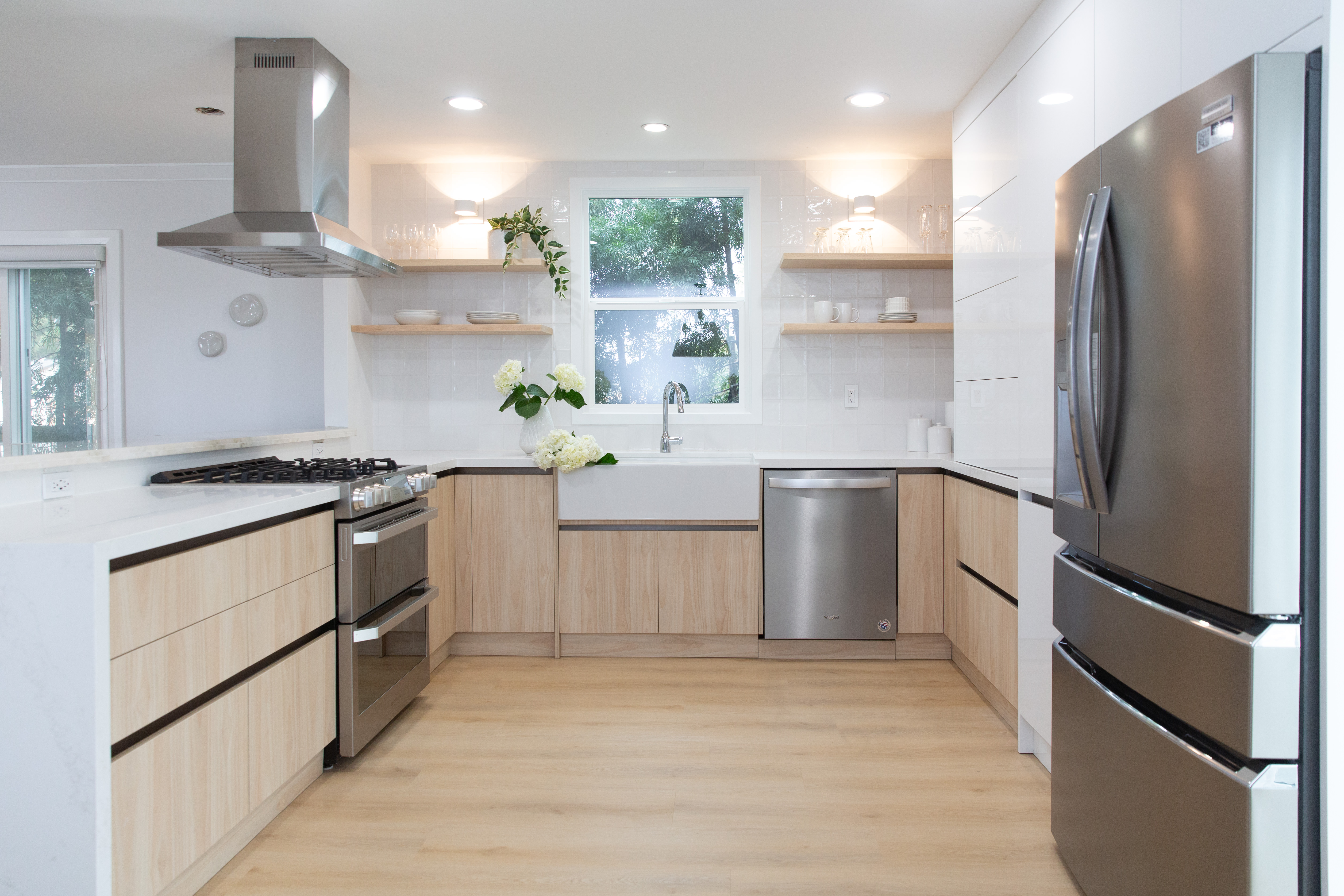 Costa Mesa Warm Contemporary Interior custom cabinetry